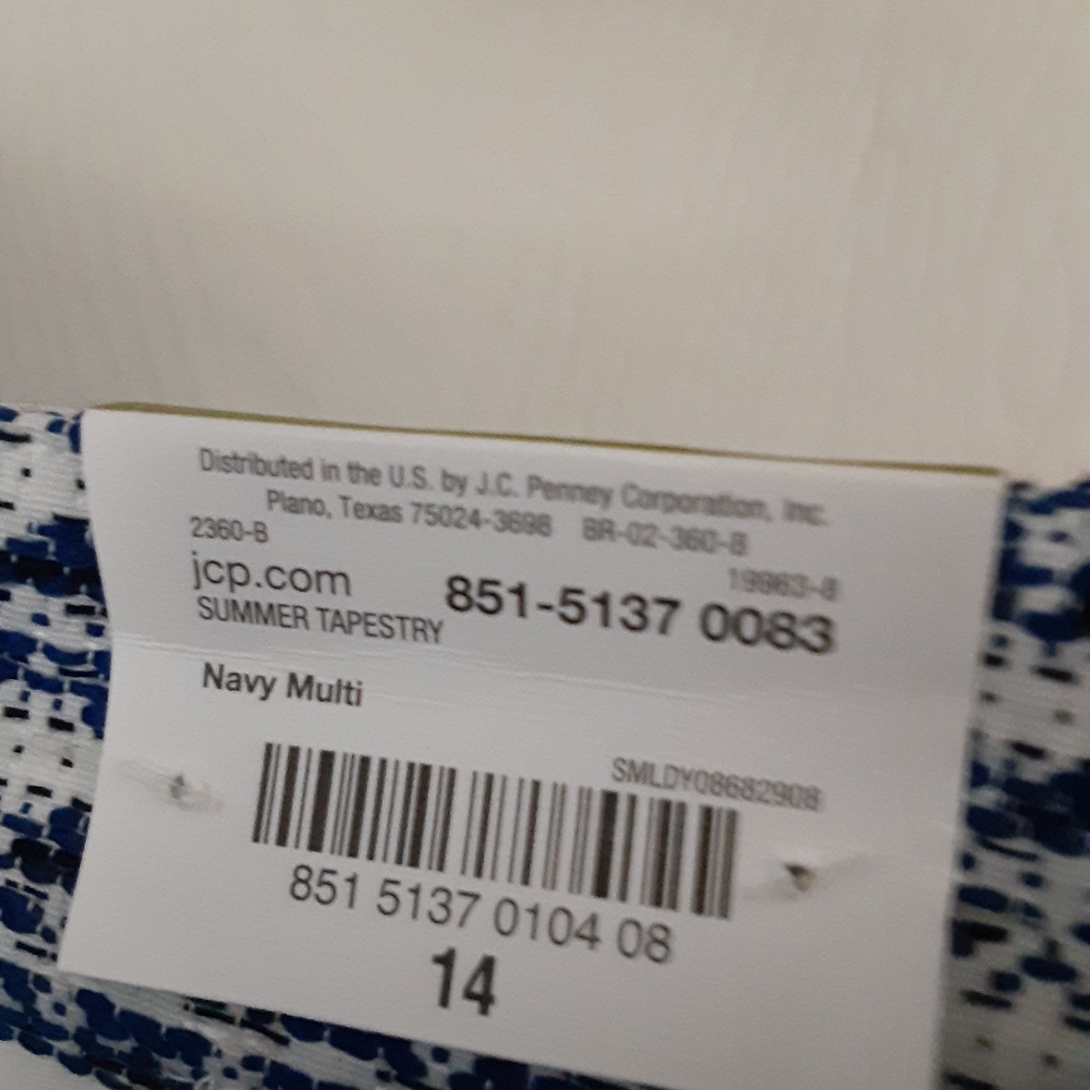 Liz Claiborn navy summer Tapestry shorts sz 14 - Picture 8 of 8